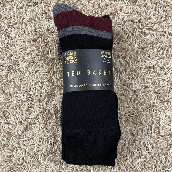 Ted Baker Men's Soft Cushion Comfort Dress Sock, 6-Pair (New) - Picture 4 of 7